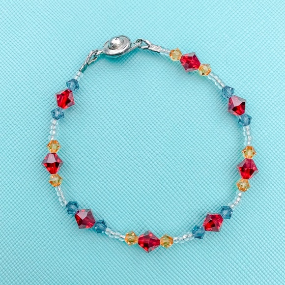 Elegant Multicolor Crystal Bracelet - Picture 1 of 10